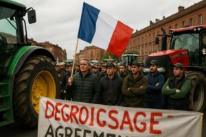 Accord Mercosur : la France r&eacute;siste face aux menaces sur l&rsquo;agriculture, Macron sous pression des syndicats agricoles