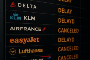 Les compagnies a&eacute;riennes les plus ponctuelles au d&eacute;part de France : Wizz Air, Vueling et Royal Air Maroc en t&ecirc;te, Air France &agrave; la tra&icirc;ne