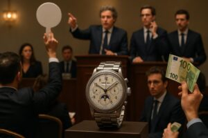Patek Philippe 1518 en acier : cette montre vintage bat des records &agrave; Gen&egrave;ve avec une vente &agrave; 15,2 millions d&rsquo;euros