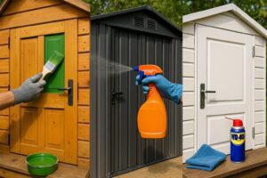 Prot&eacute;gez votre abri de jardin : les gestes essentiels pour chaque mat&eacute;riau afin d&rsquo;&eacute;viter fissures et corrosion
