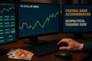 US Dollar Index bloqu&eacute; &agrave; 99,60 : ce signal d&rsquo;une Fed conciliante en d&eacute;cembre et d&rsquo;espoirs de paix qui pourrait faire vaciller le statut refuge du billet vert