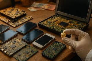 Jusqu&rsquo;&agrave; 450 mg d&rsquo;or 22 carats tir&eacute;s de vos vieux produits tech : ce proc&eacute;d&eacute; suisse pourrait transformer vos d&eacute;chets &eacute;lectroniques en petite fortune