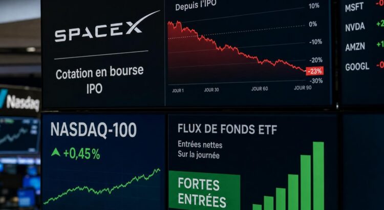 Action SpaceX en baisse : pourquoi son entr&eacute;e au Nasdaq-100 le 7 juillet va attirer des milliards de dollars