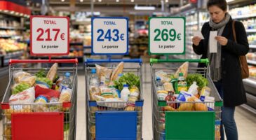 Supermarch&eacute;s : jusqu&rsquo;&agrave; 21&euro; d&rsquo;&eacute;cart pour le m&ecirc;me caddie, voici l&rsquo;enseigne &agrave; &eacute;viter selon le classement Que Choisir